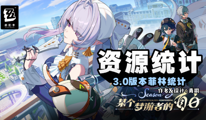 《绝区零》V3.0版本可获得抽卡资源统计