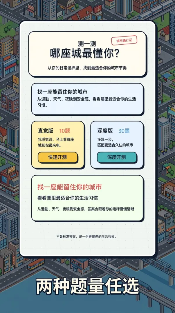 测一测,你最适合生活在哪个城市截图3
