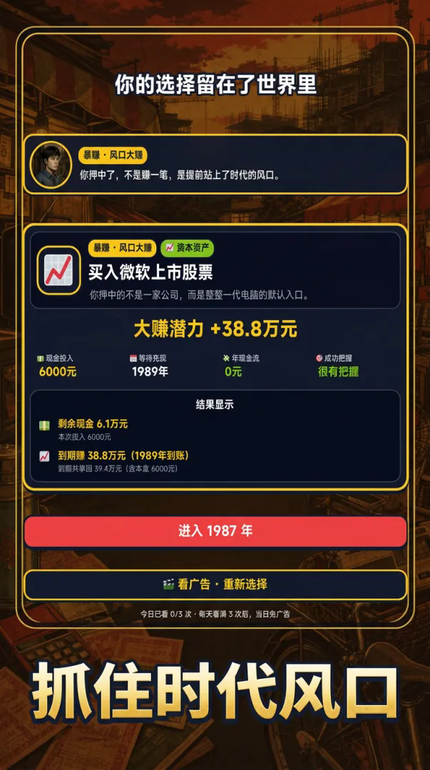 穿越1980:亿万富翁之路游戏截图2